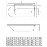 Акриловая ванна C-Bath Geba 180x75 CBQ009002 без гидромассажа