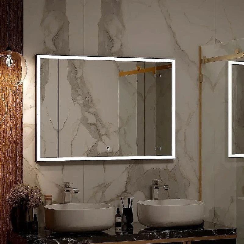 Зеркало Континент Frame 1000x700 ЗЛП188 с подсветкой с сенсорным выключателем