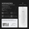 Чугунная ванна Vinsent Veron Soissons 170x70 VCN1707042H/VH0015NI-AS цвет Белый с дугообразными ручками никель и антискользящим покрытием