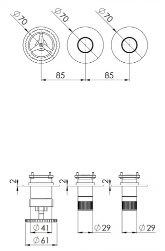 Смеситель для душа Remer Chrono CH98D2PWBNO цвет Черный матовый