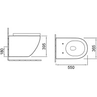 Унитаз SantiLine SL-5002MB подвесной с сиденьем Микролифт фаянс подвесной