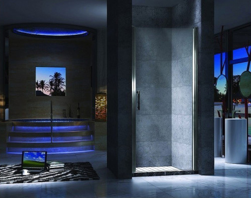 Душевая дверь Esbano ES-80LD 80 R ESDN80LDR профиль Хром стекло прозрачное