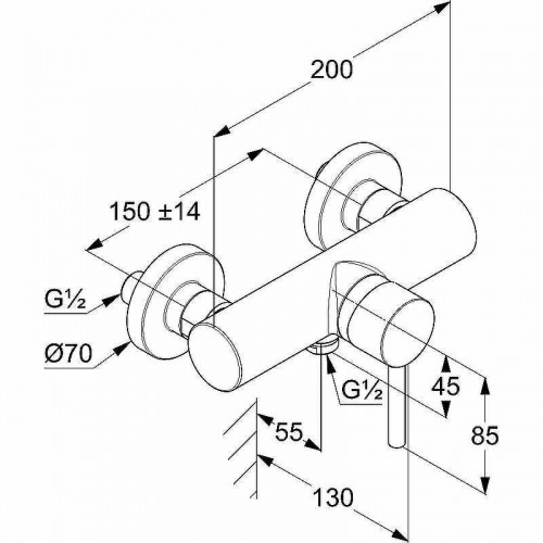 Смеситель для душа Kludi Bozz 388315376 Белый матовый
