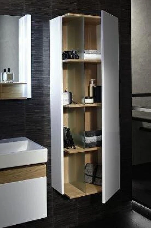 Шкаф пенал Jacob Delafon Terrace 50 R EB1179D-F32 подвесной цвет Ледяной коричневый сатин