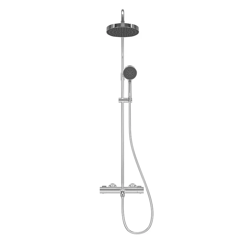 Душевая система Vitra Base Round A47303EXP с термостатом цвет Хром