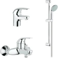 Комплект смесителей Grohe Euroeco 124428 Хром