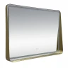 Зеркало Azario Энтони 100 АZ-LED012925 с подсветкой цвет Золото матовое с сенсорным выключателем и подогревом