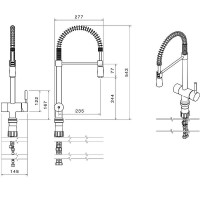 Смеситель для кухни Shouder Pull out Alster 0290506 (0290606)