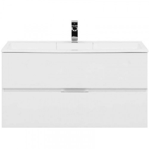 Тумба под раковину Aquanet Алвита 100 235341 подвесная Белая МДФ / ЛДСП