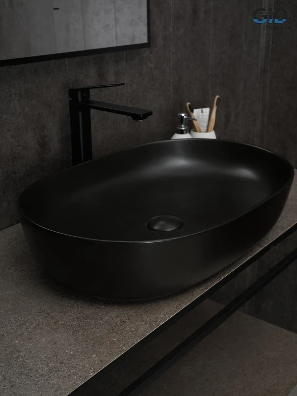 Раковина-чаша Gid Lago 60 Bm1348 53355 цвет Черный матовый