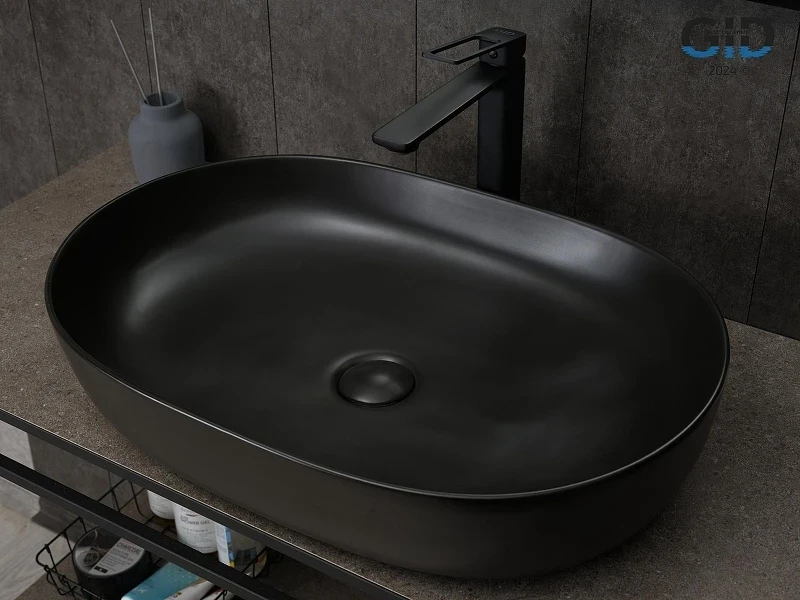 Раковина-чаша Gid Lago 60 Bm1348 53355 цвет Черный матовый
