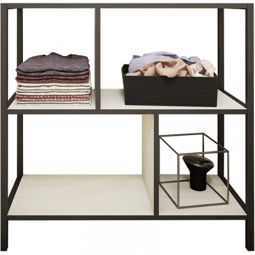 Стеллаж Sanflor Лофт №3 80 С08091 напольный Светлое северное дерево МДФ / ЛДСП