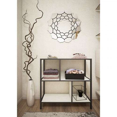 Стеллаж Sanflor Лофт №3 80 С08091 напольный Светлое северное дерево МДФ / ЛДСП