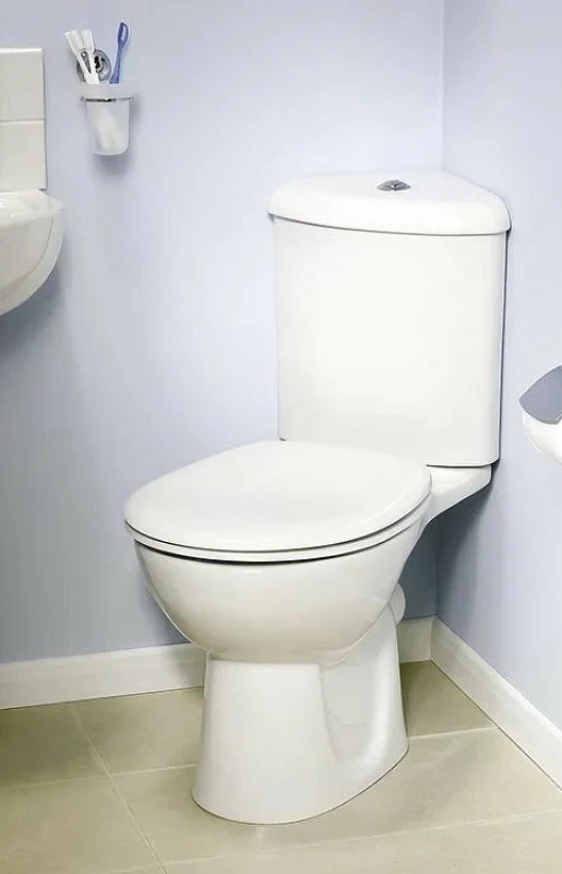 Унитаз компакт Vitra Arkitekt 9754B003-7201 угловой с бачком и сиденьем Микролифт фарфор напольный