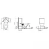 Унитаз компакт Vitra Arkitekt 9754B003-7201 угловой с бачком и сиденьем Микролифт фарфор напольный