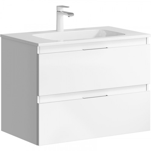 Тумба под раковину Aqwella Accent 75 ACC0175W подвесная Белая МДФ / ЛДСП