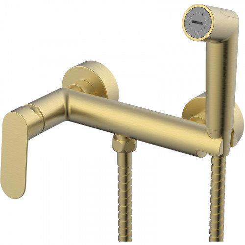 Гигиенический душ со смесителем Splenka S41.51.03 Золото матовое латунь на стену