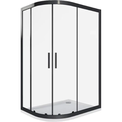 Душевой уголок Good Door Cofe R-120-C-B 120x80 КФ00004 профиль Черный стекло прозрачное