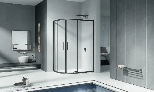 Душевой уголок Good Door Cofe R-120-C-B 120x80 КФ00004 профиль Черный стекло прозрачное