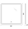 Зеркало BelBagno Марина (Marino) 80 SPC-MAR-800-800-LED-3000K-TCH-WARM с подсветкой с сенсорным выключателем и подогревом