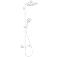 Душевая система Hansgrohe Croma Select S 26890700 с термостатом Белая матовая латунь на стену