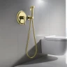 Гигиенический душ со смесителем Aquatek Классик AQ1519PG Полированное золото латунь встраиваемый