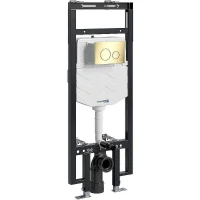Инсталляция WasserKRAFT Dinkel 58TLT.010.ME.PG02 для унитаза с клавишей смыва Золото