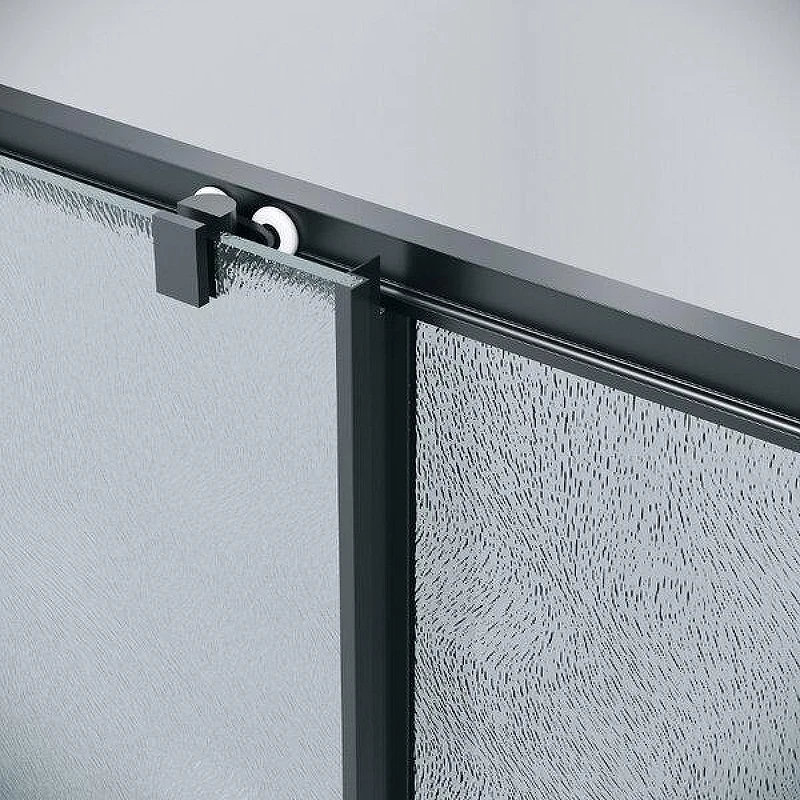Душевой уголок Grossman Cosmo 120x100 L 120.K33.02.1210.21.02 профиль Черный матовый стекло шиншилла