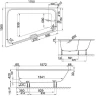 Стальная ванна Bette Space L 170x130 L 1132-000AS цвет Белый с шумоизоляцией и антискользящим покрытием