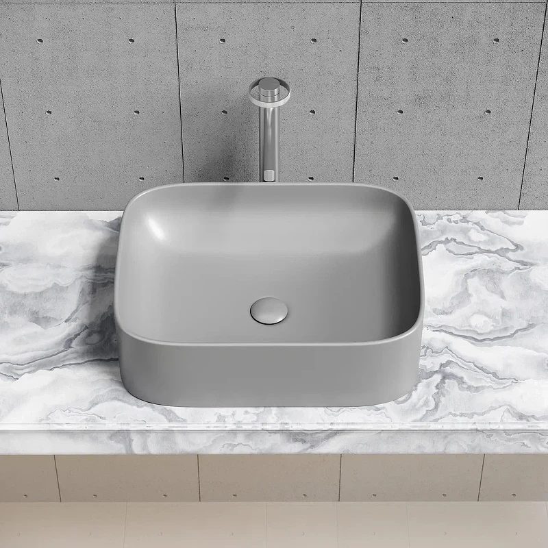 Раковина-чаша Ceramicanova Element 51 CN6052MH Антрацит матовый фарфор накладная