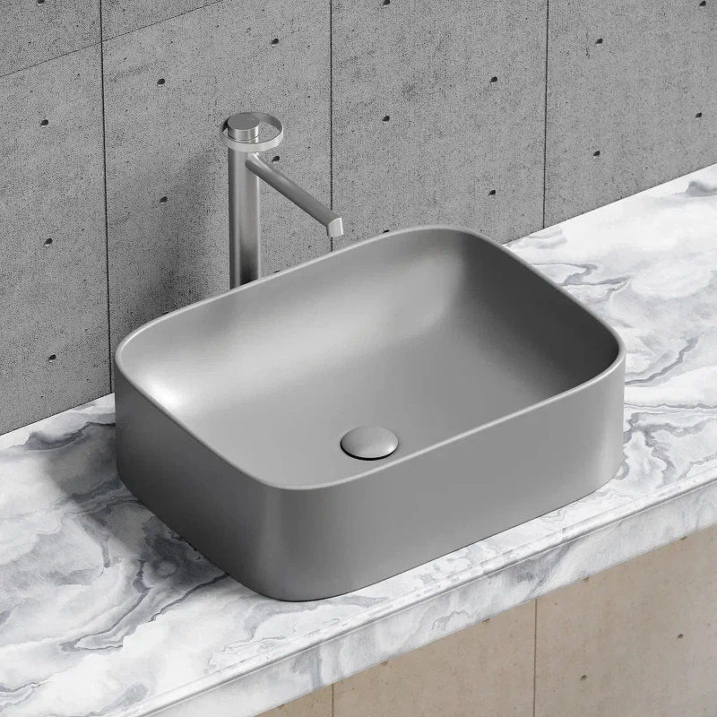 Раковина-чаша Ceramicanova Element 51 CN6052MH Антрацит матовый фарфор накладная
