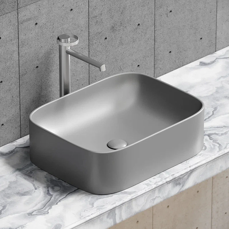 Раковина-чаша Ceramicanova Element 51 CN6052MH Антрацит матовый фарфор накладная