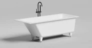Ванна из искусственного камня Salini Cascata Kit 170х70 104823M цвет Белый матовый