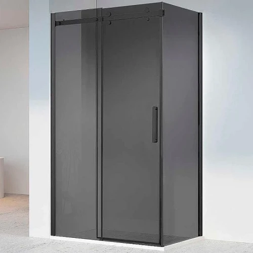 Душевой уголок Vincea Como-N 120x100 VSR-4CN1012CGB профиль Черный стекло тонированное