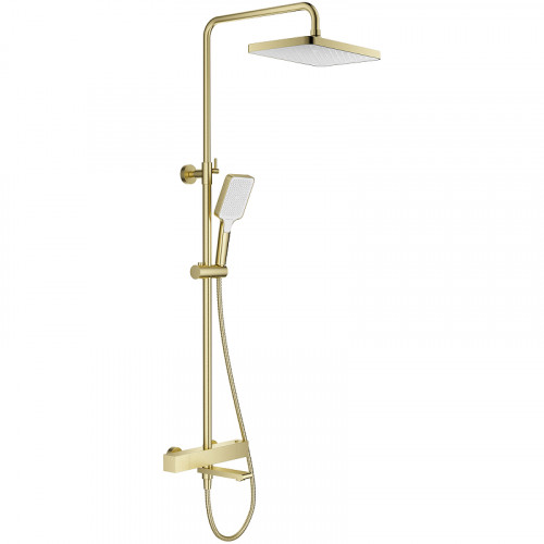 Душевая система Splenka S224.26.03 с термостатом Золото матовое нержавеющая сталь на стену