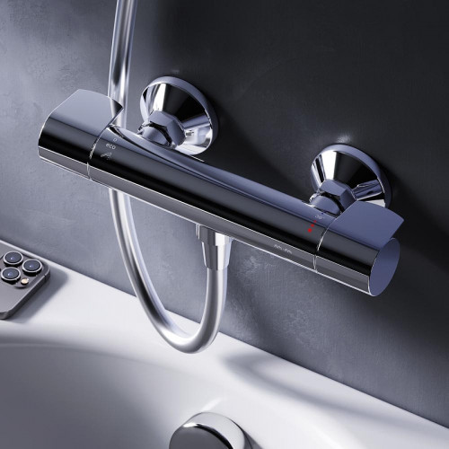 Смеситель для душа AM.PM X-Joy F85A40000 с термостатом Хром латунь на стену