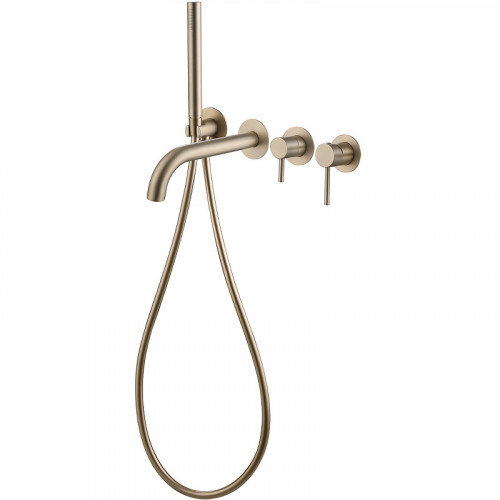 Смеситель для ванны Abber Wasser Kreis AF8130G Золото матовое латунь встраиваемый