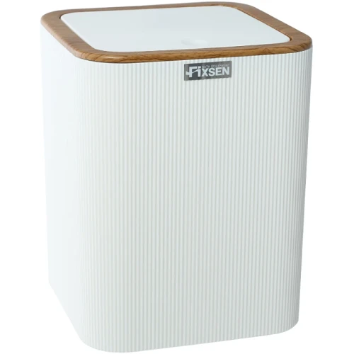 Ведро для мусора Fixsen White Wood FX-402-6 Белое