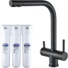 Смеситель для кухни Swedbe Selene Plus K8144BK с фильтром Черный матовый