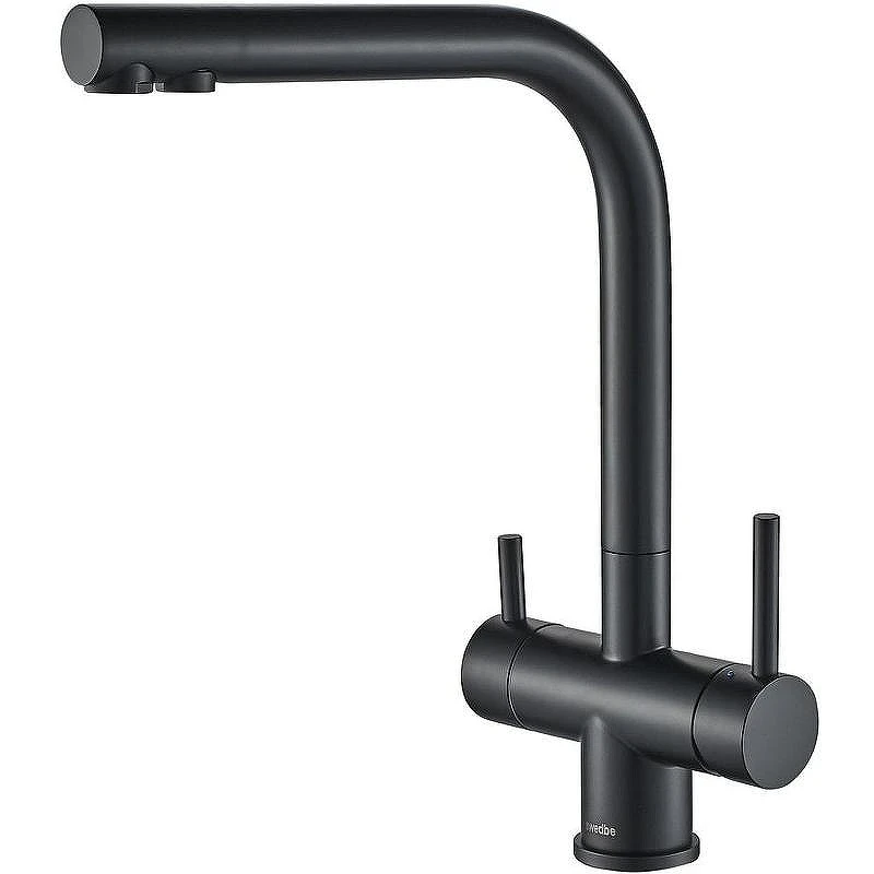 Смеситель для кухни Swedbe Selene Plus K8144BK с фильтром Черный матовый
