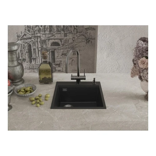 Кухонная мойка Rivelato Tesoro 50 TR-505-L nero цвет Черный