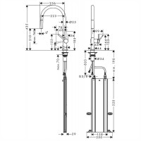Смеситель для кухни Hansgrohe Talis M54 210 72802000 Хром латунь