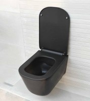 Унитаз Kerasan Tribeca 511431 подвесной Черный матовый без сиденья фаянс подвесной