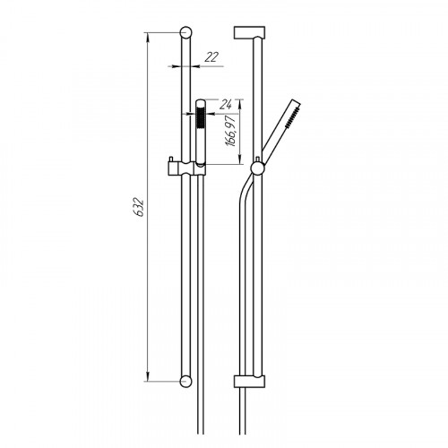 Душевой гарнитур Paini Ancona ANCR121L7 Черный