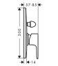 Смеситель для душа Hansgrohe Rebris S 72449670S цвет Черный матовый