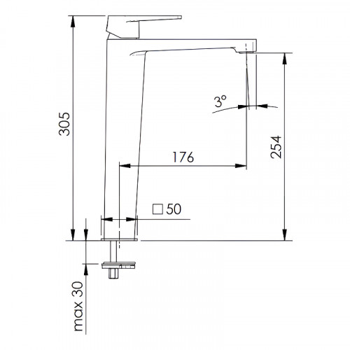 Смеситель для раковины Remer Dream D10L Хром латунь