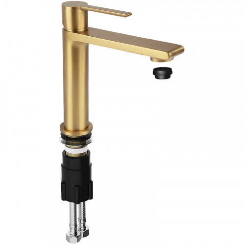 Смеситель для раковины Kaiser Serio 05311-3 Шлифованное золото латунь