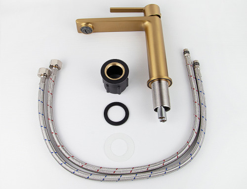 Смеситель для раковины Kaiser Serio 05311-3 Шлифованное золото латунь