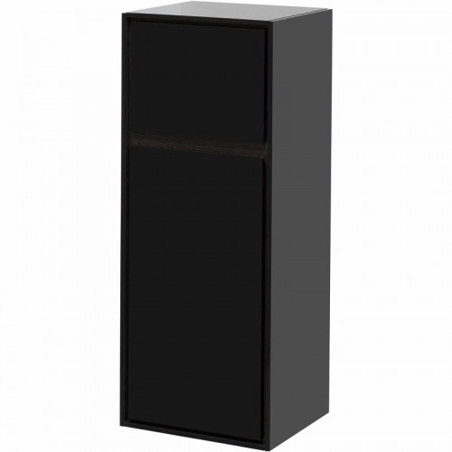 Шкаф пенал Aquanet Милан 35 306376 подвесной Черный глянец МДФ / ЛДСП