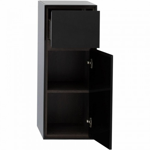 Шкаф пенал Aquanet Милан 35 306376 подвесной Черный глянец МДФ / ЛДСП